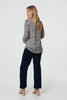 Green | Printed Long Sleeve High Neck Top
