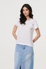 White | Metallic Star Detail Relaxed T-Shirt
