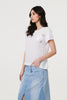 White | Metallic Star Detail Relaxed T-Shirt
