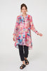 Pink | Printed Long Sleeve Semi Sheer Shirt
