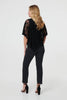 Black | Floral Lace Asymmetric Layered Top
