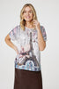 White | Metallic Eiffel Tower Logo Top