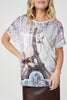 White | Metallic Eiffel Tower Logo Top