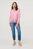 Pink | Embroidered Lace Long Sleeve Shirt
