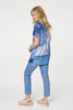 Blue | Embellished Graphic Print Tunic Top
