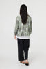 Khaki | Printed Long Sleeve Top with Necklace
