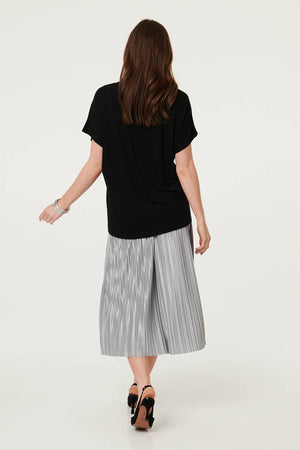Black | Sparkly Detail Relaxed T-Shirt
