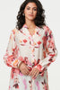 Pink | Floral Long Sleeve Longline Shirt Dress
