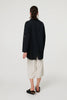 Black | Embroidered 3/4 Turn-Up Sleeve Shirt
