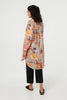 Orange | Abstract Long Sleeve Short Shirt Dress
