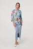 Light Blue | Floral Sequin Embellished Relaxed Blouse
