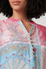 Pink | Patchwork Print Short Sleeve Blouse
