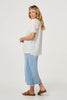 White | Floral Embroidered Bardot Neck Top
