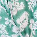Green | Floral Print 1/2 Puff Sleeve Shirt
