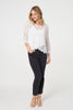 White | Lace Crochet Semi Sheer Layered Top
