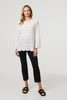 Cream | Lace Semi Sheer Long Sleeve Blouse
