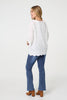 White | Embroidered Texture 3/4 Sleeve Blouse
