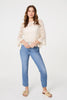 Cream | Crochet Lace 3/4 Sleeve Top
