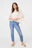 Cream | Crochet Lace 3/4 Sleeve Top
