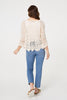 Cream | Crochet Lace 3/4 Sleeve Top
