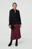 Black | Lace Frill Semi Sheer Long Sleeve Blouse
