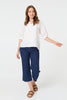 White | Broderie Anglaise 3/4 Puff Sleeve Blouse