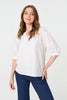 White | Broderie Anglaise 3/4 Puff Sleeve Blouse