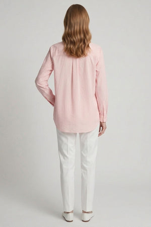 Pink | Striped Sparkle Detail Long Sleeve Shirt
