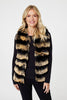 Black | Faux Fur Open Front Gilet