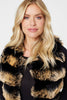 Black | Faux Fur Open Front Gilet