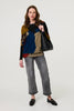 Red | Abstract Long Sleeve Relaxed Knit Top
