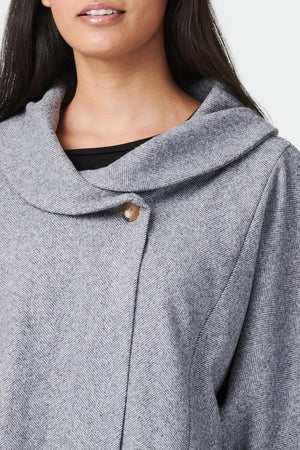 Grey | Oversized Raglan Sleeve Coat