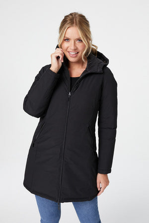 Black | Reversible Hooded Puffer Coat