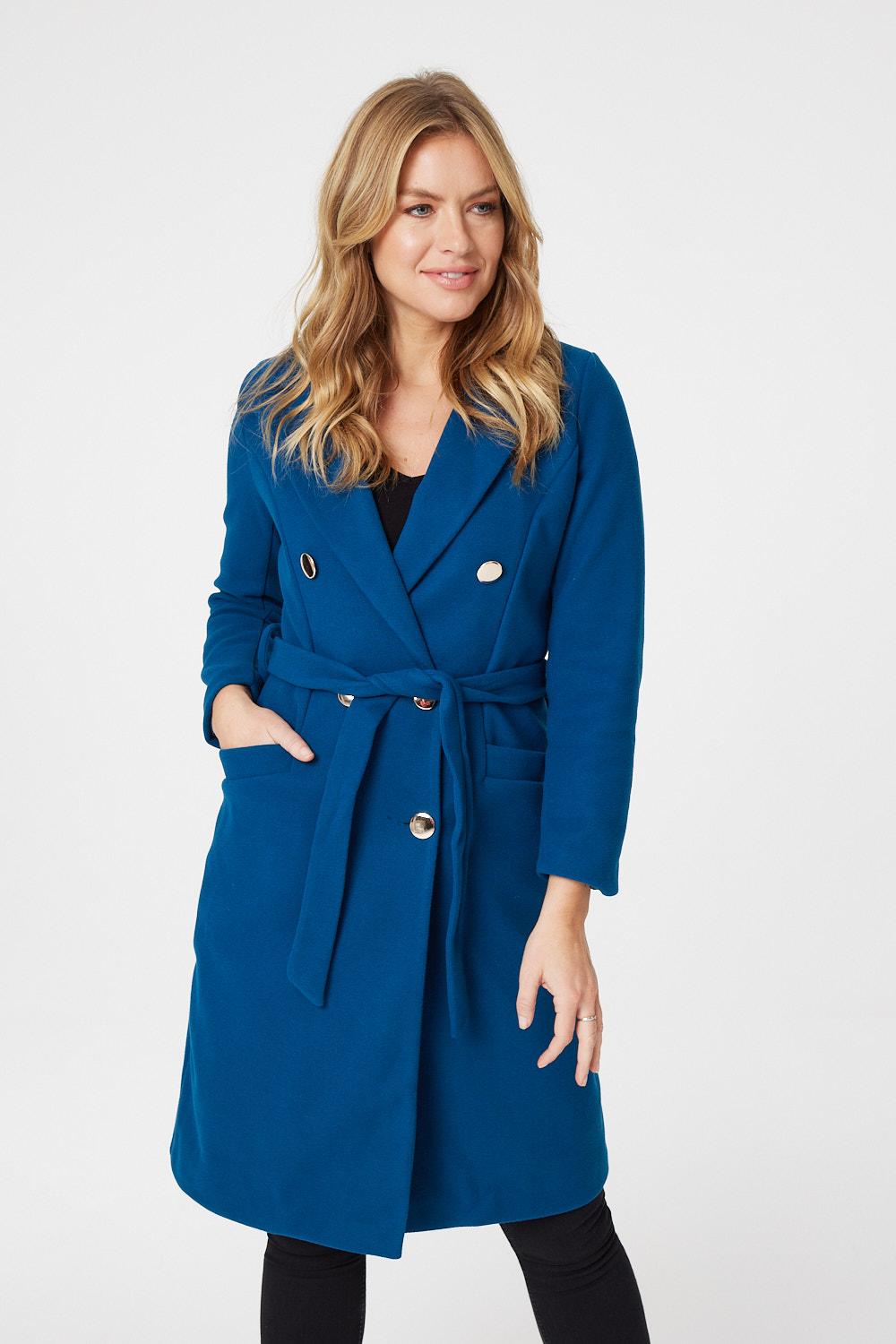 Teal | Button Front Tailored Coat