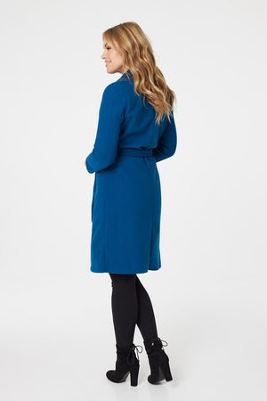 Teal | Button Front Tailored Coat