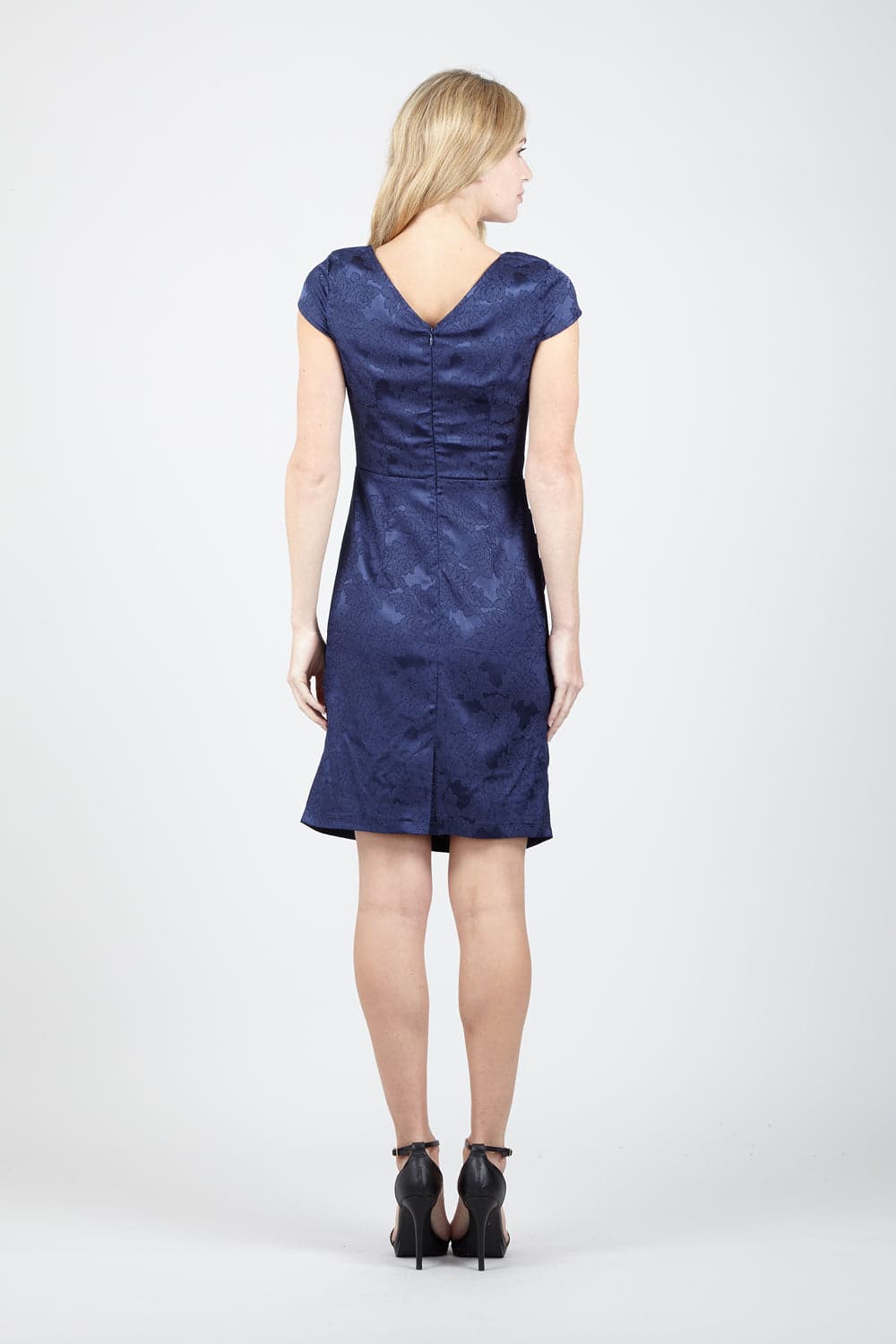 Navy | Baroque Cut Out Shift Dress