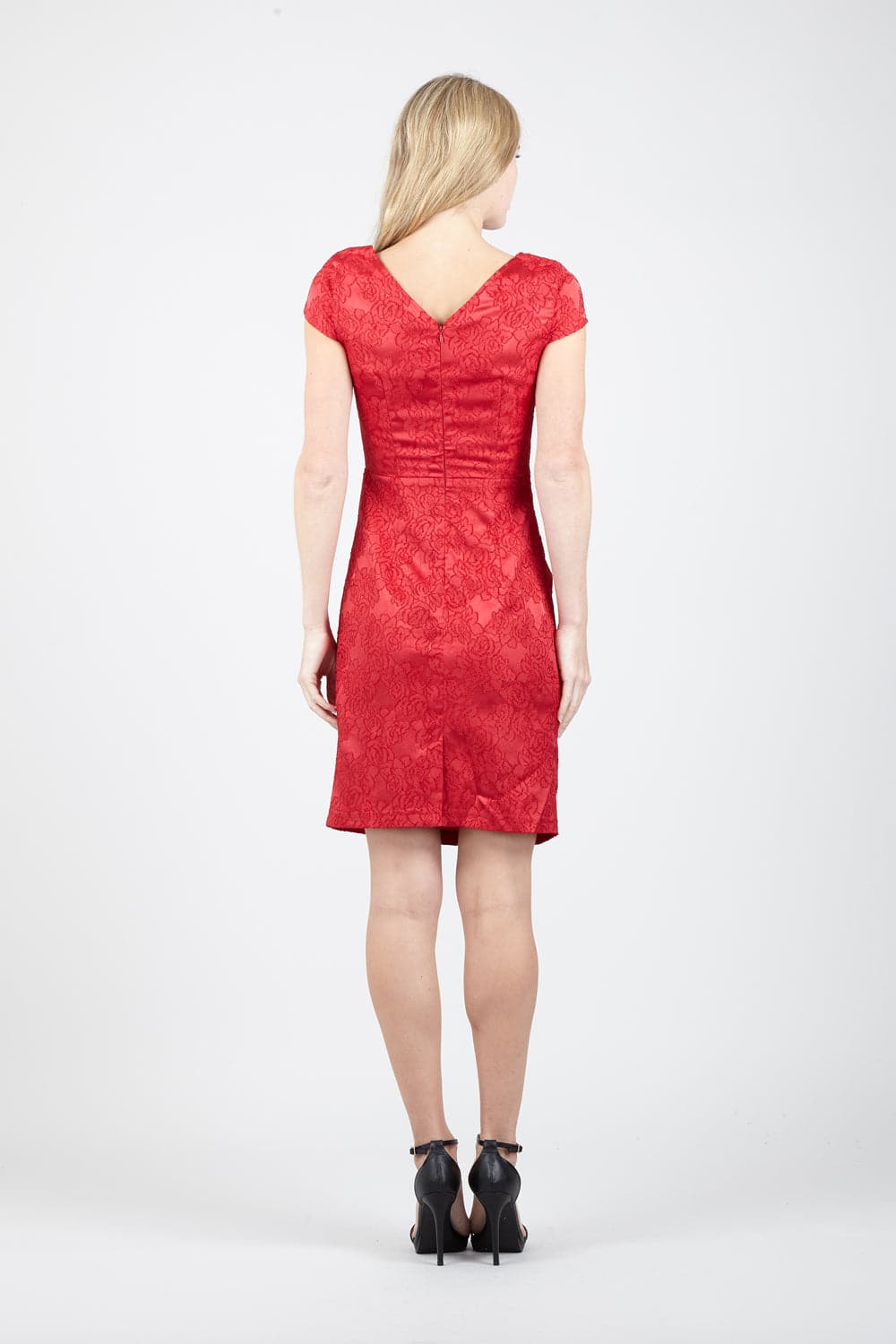 Red | Baroque Cut Out Shift Dress