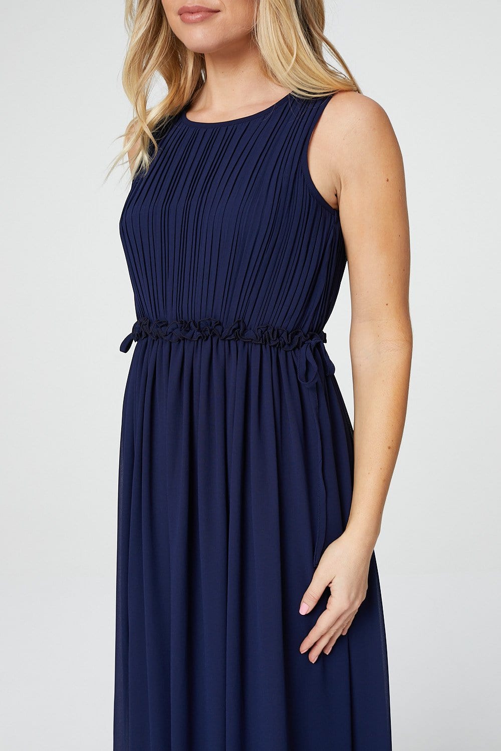 Navy | Ruched Bodice Maxi Dress