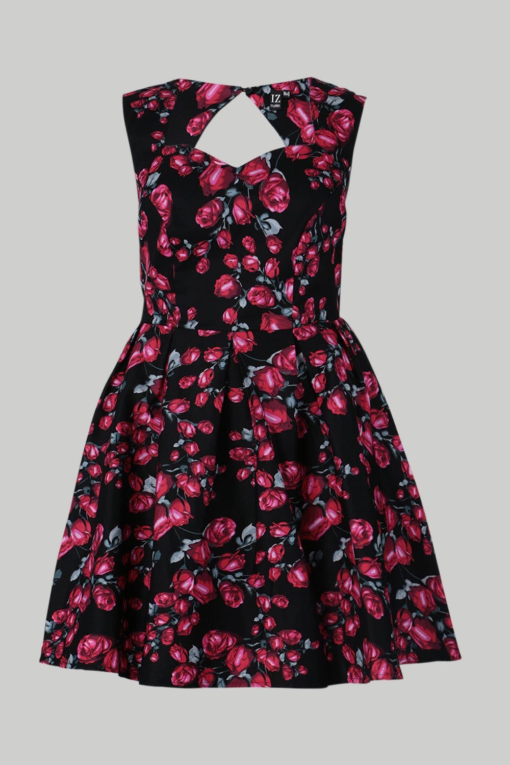 Red | Curve Floral Sweetheart Dress