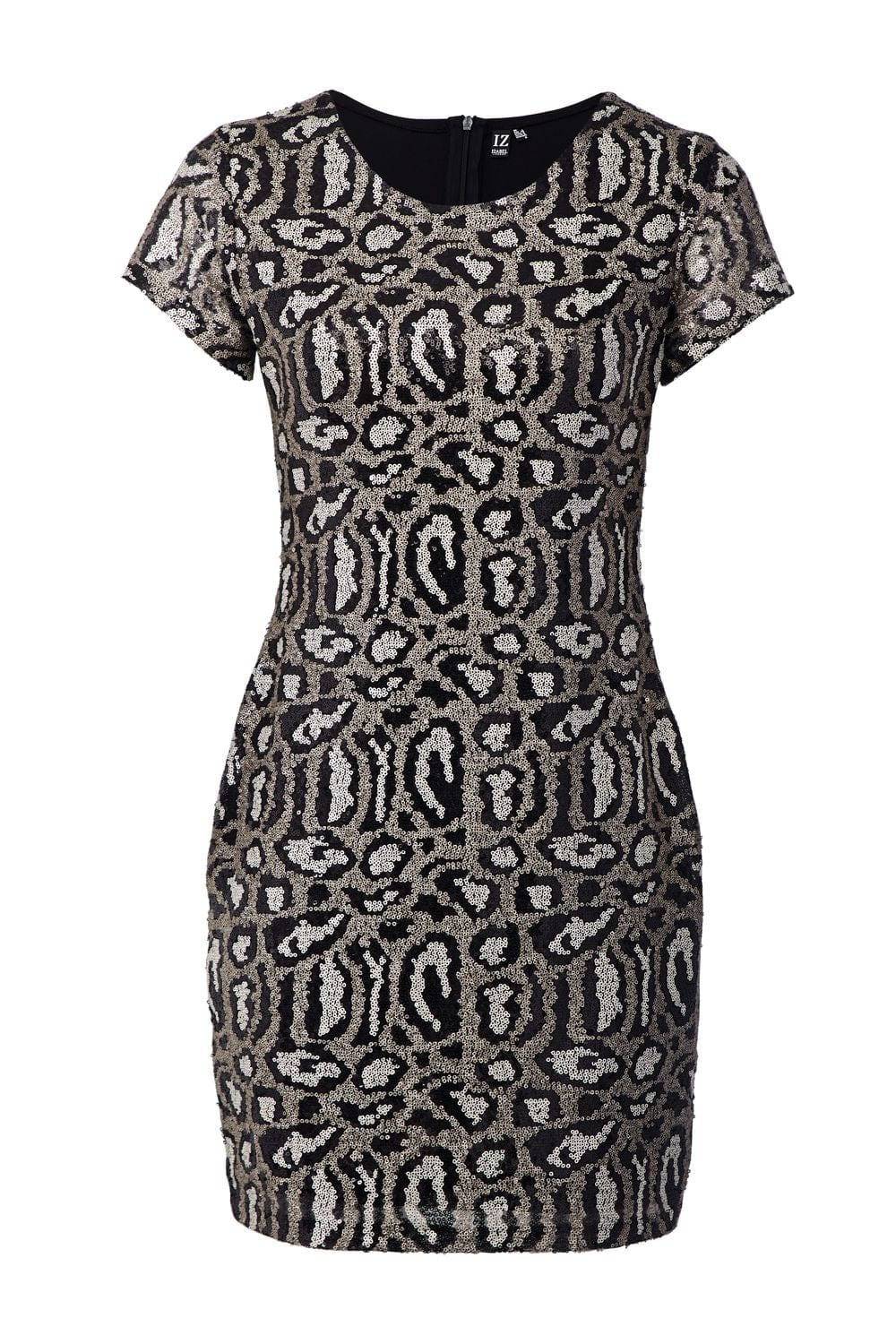 Silver | Animal Sequin Shift Dress