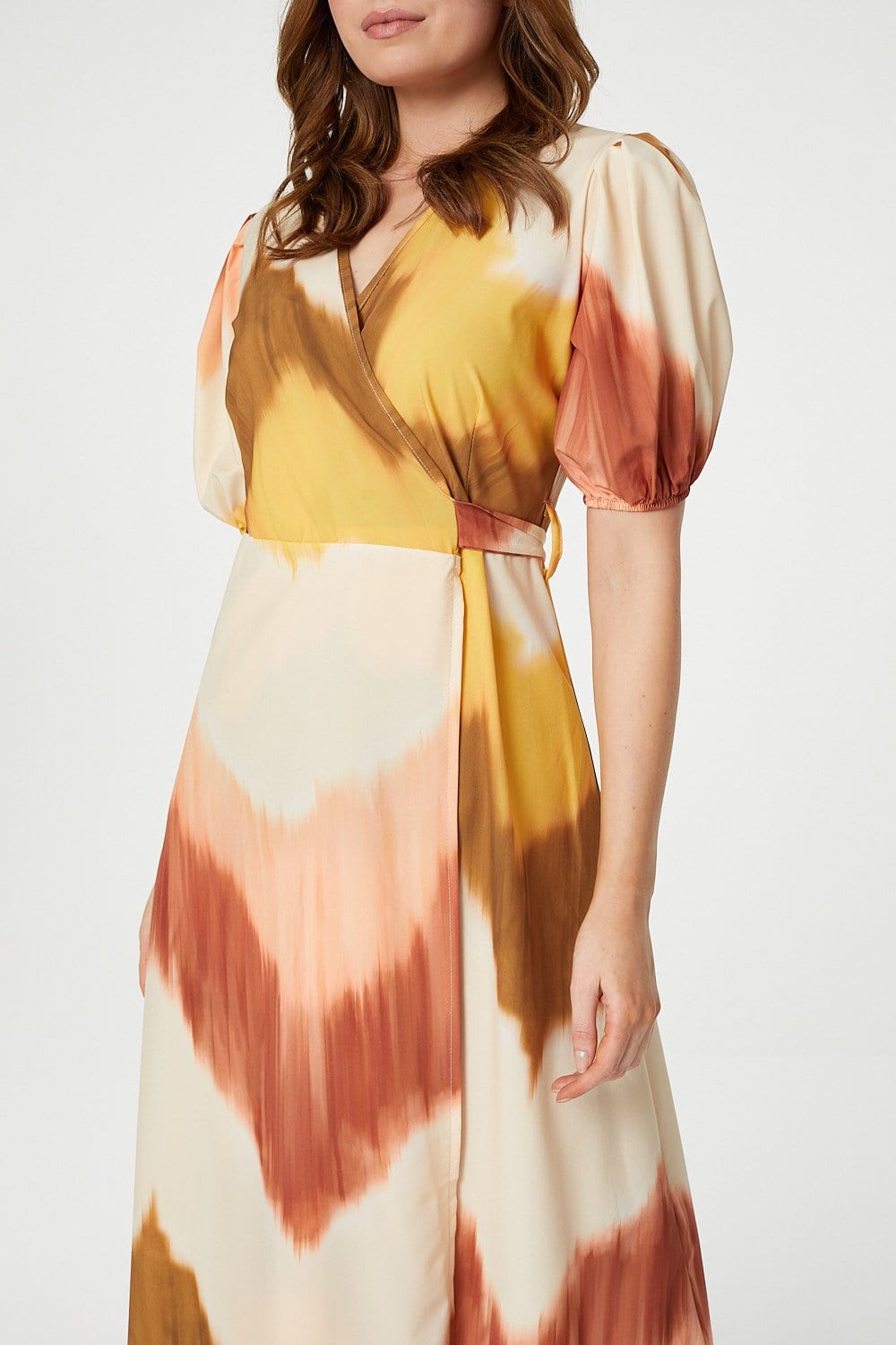 Yellow | Tie Dye Wrap Dress