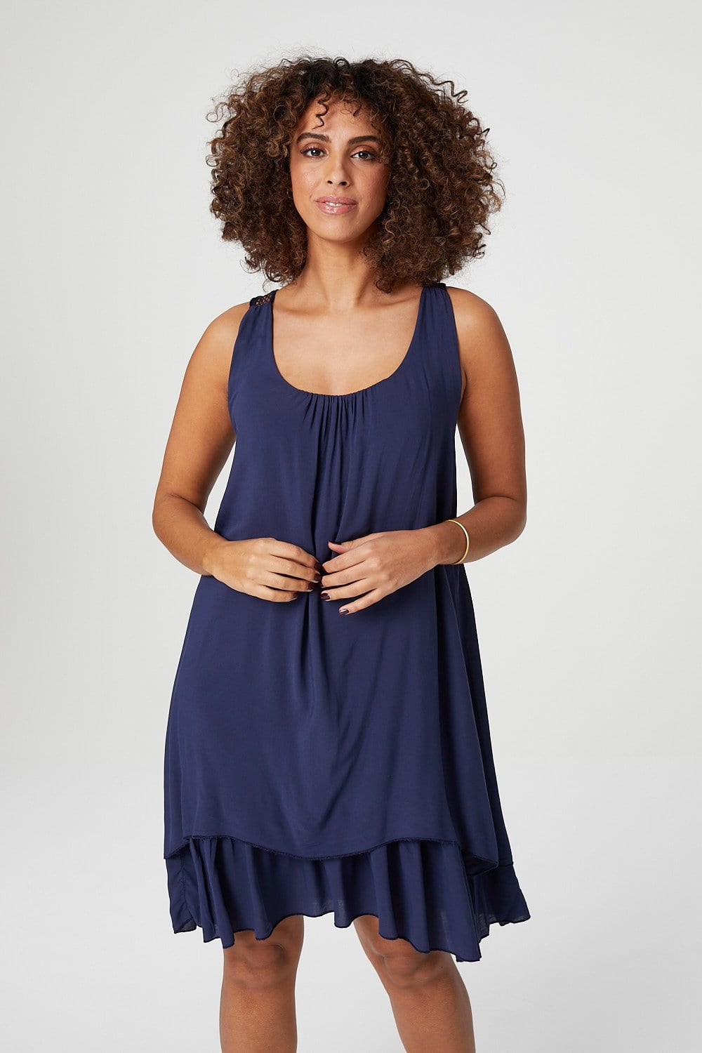 Navy | Crochet Back Sundress