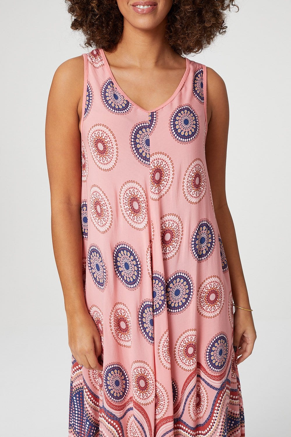 Kaleidoscope Print Midi Dress