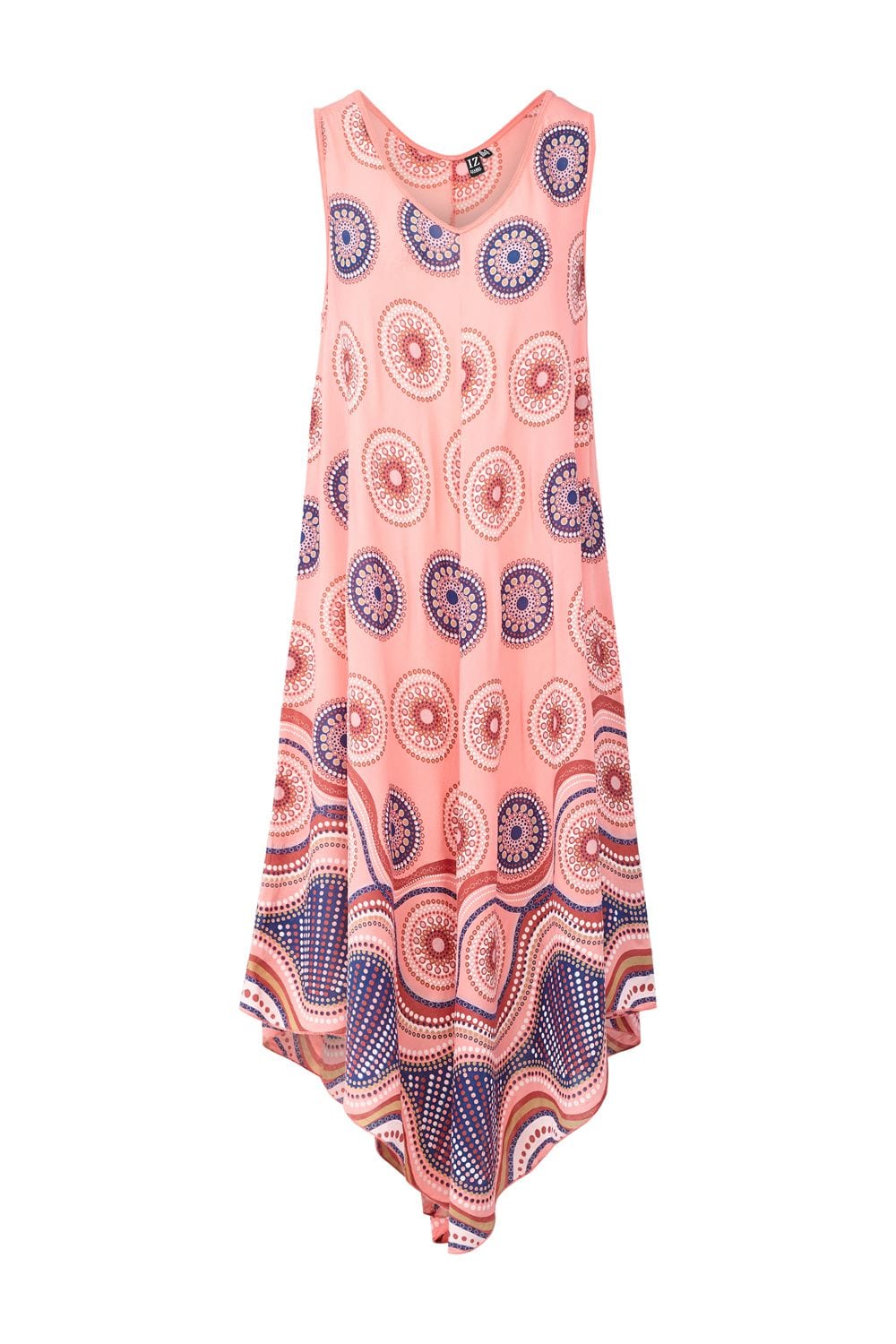 Coral | Kaleidoscope Print Midi Dress