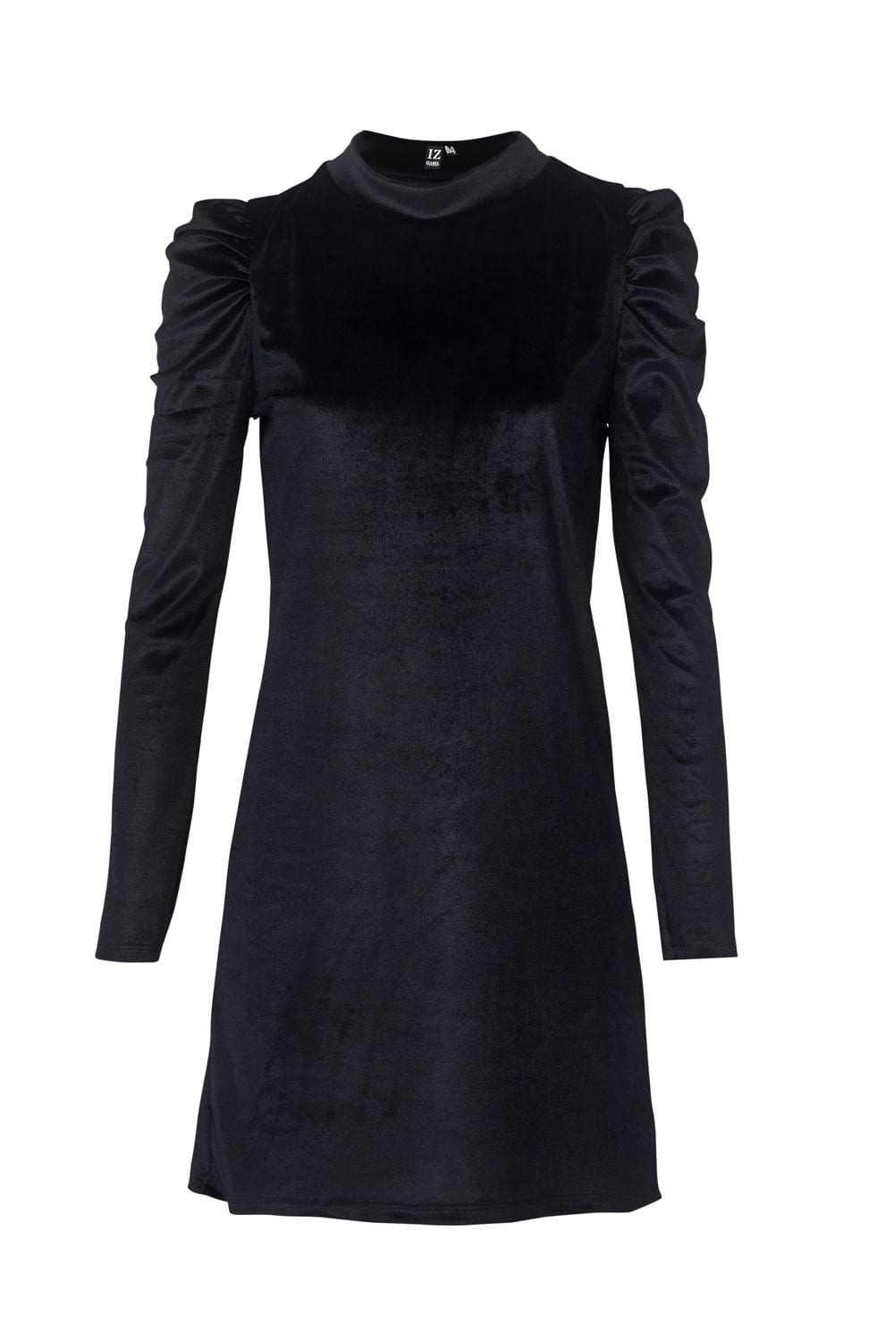 Black | Velvet Puff Sleeve Shift Dress
