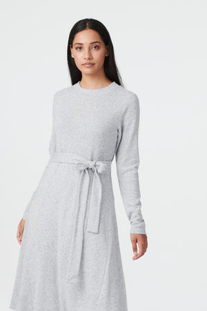 Grey | Long Sleeve Midi Dress
