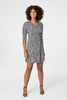 Black And White | Animal Print Wrap Short Dress