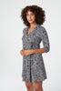 Black And White | Animal Print Wrap Short Dress