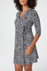 Black And White | Animal Print Wrap Short Dress
