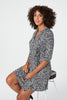 Black And White | Animal Print Wrap Short Dress